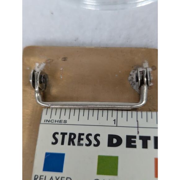 Belt buckle "Nu Gold" Red brass Etched +Oxidized 36grams - Picture 3 of 7